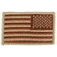 Elite Survival Systems US Flag Patches, Reverse Orientation, 3.5in x 2in, Coyote/FDE, ID-US-106