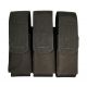 Elite Survival Systems Velcro Attach Triple H&amp;K UMP .45 Magazine Pouch, Black, HL-107-B