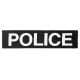 Elite Survival Systems Velcro ID Patch, "POLICE", Size 2x8in, Black, ID02-BW-PO