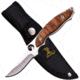 Elk Ridge Fixed Blade, 7in, Stainless Steel Blade, Burl Wood Handle ER-538