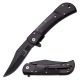 Elk Ridge Folding Blade, 3.75in, Stainless Steel Blade, Black Pakkawood Handle, ER-A009BK