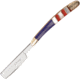 Elk Ridge Folding Razor Red White Blue Folding Knife, 3Cr13 stainless blade, Red, white, and blue synthetic handle, ER-955AF