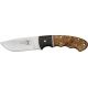 Elk Ridge Hunter Fixed Blade Knife 3.5in, 3.5in, Stainless Blade, Burl Wood Handle ER128