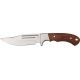 Elk Ridge Hunter Fixed Blade Knife, 9.25in, Upswept Blade, Brown Rich Grain Wood Handle ER052