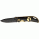 Elk Ridge Linerlock Folding Knife 2.75in, 2.75in, Black Stainless Blade Gold Dual Thumb Studs, Black Aluminum Onlay Handle ER134