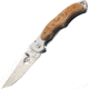 Elk Ridge Maple Framelock Folding Knife,3in,Mirror Polish 440 Stainless Blade ,Mirror Polished Stainless Handle ER519