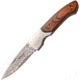Elk Ridge Pakkawood Folder Folding Knife, 2.75 Damascus steel blade, Brown pakkawood handle, ER-968PW