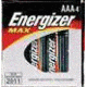 Energizer MAX Alkaline Batteries AAA 4-Pack 1.5v AAA Batteries