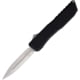 EOS Auto Harpoon OTF Automatic Folding Knife, 3.75in, MagnaCut Steel, Satin Dagger Blade, Black DLC Aluminum Handle, AUTO BLACK AND SATIN DAGGER
