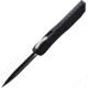 EOS Auto Harpoon OTF Automatic Folding Knife, 3.75in, MagnaCut Steel, Two-Tone Satin Double Edge Dagger Blade, Black Sculpted Aluminum Handle, AUTO BLACK 2 TONE HEX DAGGER