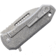 EOS Orca S Framelock SW Folding Knife, 3in Stonewash Cpm S35Vn SS Modified Tanto Blade, Stonewash Titanium Handle, ORCA-S