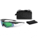 ESS Waterman CrossBladeNARO Sunglasses, Carbon Gray Frame, Polarized Mirrored Green Lens, Medium/Small, EE9034-20