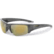 ESS Waterman Crowbar Sunglasses, Carbon Gray Frame, Polarized Mirrored Green Lens, Medium/Small, EE9019-21