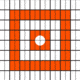 EZ-Aim 12in Square Paper Shooting Targets, Sight-In Grid, 12-Pack, Orange &amp; White, 15495