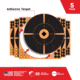 EZ-Aim Adhesive Paper Splash Shooting Targets, Crosshair Bullseye, 12-Pack, Black/Orange, 12 in x 12 in, 15376