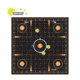 EZ-Aim Allen Reactive Sight Grid Paper Shooting Target, 12x12in, 10-Pack, Black/Orange, 15314-10