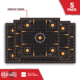 EZ-Aim Allen Reactive Sight Grid Paper Shooting Target, 12x12in, 10-Pack, Black/Orange, 15314-10