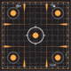 EZ-Aim Allen Reactive Sight Grid Paper Shooting Target, 12x12in, 10-Pack, Black/Orange, 15314-10