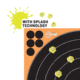EZ-Aim Allen Splash Reactive Adhesive Paper Bullseye Shooting Targets, 12x12in, 10-Pack, Black/Orange, 15317-10