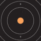 EZ-Aim Allen Splash Reactive Adhesive Paper Bullseye Shooting Targets, 12x12in, 10-Pack, Black/Orange, 15317-10