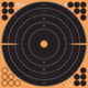 EZ-Aim Allen Splash Reactive Adhesive Paper Bullseye Shooting Targets, 12x12in, 10-Pack, Black/Orange, 15317-10