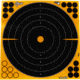 EZ-Aim Allen Splash Reactive Adhesive Paper Bullseye Shooting Targets, 12x12in, 25-Pack, Black/Orange, 15317-25