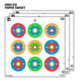 EZ-Aim Fun Plinking the Day Away Paper Shooting Targets, 12inW x 12inH, 12-Pack, Multi, 15638