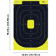 EZ-Aim Non-Adhesive Paper Splash Shooting Targets, IPSC Silhouette, 8-Pack, Black/Chartreuse, 12 in x 18 in, 15372