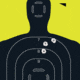 EZ-Aim Non-Adhesive Splash Silhouette Target, Green, 12X18, 15330
