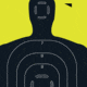 EZ-Aim Non-Adhesive Splash Silhouette Target, Green, 12X18, 15330