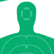 EZ-Aim Splash Silhouette Target, White/Green, 12X18, 15204