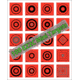 EZ2C Targets 100 Mini Targets, Black Ink on Red Self-Adhesive Label Stock,3.5x3.5in, Pack of 100, EZ2CMT100