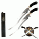 Fantasy Master Fixed Blade, 18.75in, Stainless Steel Blade, Leather Wrapped Handle FM-411