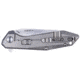 RUIKE P135 Folding Knife, 3.62in, 14C28N Stainless Steel, Clip Point, Plain Blade, 420 Stainless Steel Handle, Silver, P135-SF