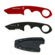 First Edge HR-2 Kit Tanto Serrated Edge Fixed Blade Knife, Trainer, Sheath, Red/Black, 4885