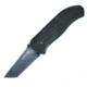 First Edge Tracklock Original Tanto Folding Knife, Assisted Opening Fine Edge, Elmax Bead Blast Blade, Coarse Black 1350-BBB