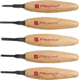Flexcut Mixed Profile Micro Tool Set Knife, 5.5in Overall, SS Blade, Wood Handle, Includes Mt16 Skew, Mt21 Sweep, Mt29 Deep-U, Mt33 45 Degree V, Mt41 90 Degree V, MT930