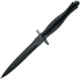 Fox Fairbairn Sykes Fighting Knife, 6.63" black PVD coated double edge Bohler N690 sta, Black sculpted aluminum handle, FX-592