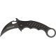 Fox Karambit Folding Knife, 3in, Black Non Stick Cobalt Vanadium Blade w/ Thumb Slot, Black G10 Handle FOX479