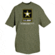 Fox Outdoor Army One-Sided Imprinted T-Shirt, Army Established Vintage / Olive Drab, Large, 63-994 L