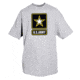 Fox Outdoor Army One-Sided Imprinted T-Shirt, Army Star / Heather Grey, Large, 63-926 L