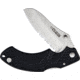 Fox Vitale Lockback Black Folding Knife, 3.5 satin finish partially serrated 154CM stainle, Black textured ABS handle, 01FX295