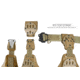 G-Code MULE ISS Carry Platform w/ Plastic Buckle Leg Strap, Tan, GCA77-PB-CT