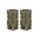 G-Code Soft Shell Scorpion Pistol Magazine Carrier Pack of 2, Short, P1/P2/P3 Molle and Belt Mounts, Ambidextrious, Green On Green, OD Green Frame/OD Green Shell, Short, SS-P2-2PK-123-GNGN