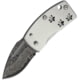 G.Sakai Money Clip Framelock Folding Knife, 1" blade, Brushed stainless handle, 11667