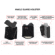 Galco Ankle Guard Leather Holster, Left, Ankle Holster, Plain, Black , AGD801RB