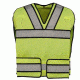 Gerber Outerwear Bright Star Vest with Silver Trim - Ansi 207-Ansi 107, Lime - Black, S-M 70ZL S/M