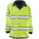 Gerber Outerwear Pro Dry Reversible Rain Jacket - Ansi 107 Class III, Black - Lime, SR 70J3/L SR