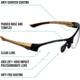 Girls With Guns Devotee Protective Shooting Safety Glasses, Gold/Brown Frame, Clear Lenses, One Size, 2371