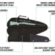 Girls With Guns Midnight Lockable Rifle Case, 46in Scoped/Non-Scoped Rifle, Black/Shade Blackout Camo, 47 in x 11.25 in, 907-46